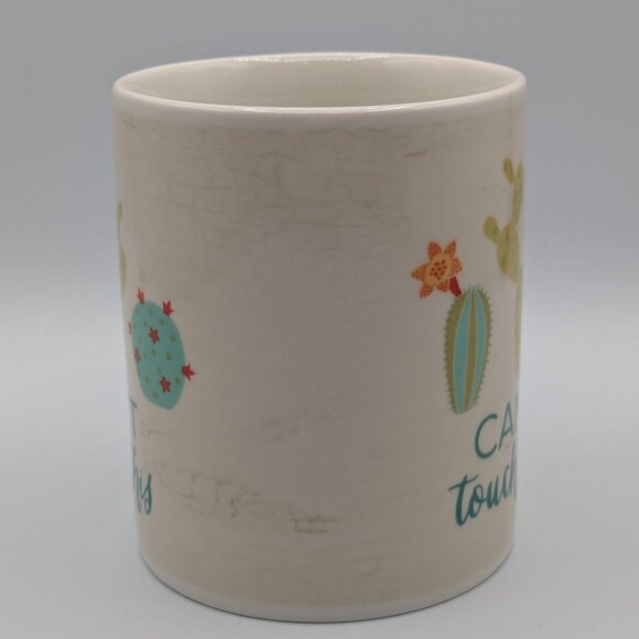 P. Graham Dunn "Can't Touch This" Cactus Mug - Crackle Finish, 12 oz - Picture 2 of 10